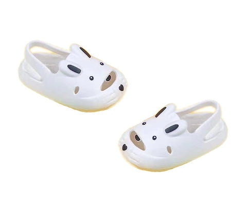 Kid's Trendy Cartoon Bunny Rabbit Open Toe Slip-on Clogs Sandals Summer Footwear for Little Boys and Girls