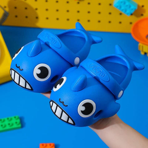 Shark Fish Kids Home Party Slip-on Clogs Sandals Slide On for Boys and Girls from 1 to 8 Years