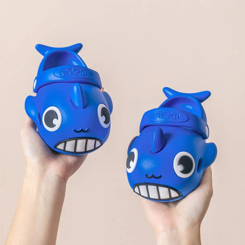 Shark Fish Kids Home Party Slip-on Clogs Sandals Slide On for Boys and Girls from 1 to 8 Years