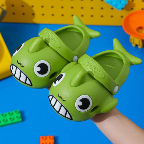 Shark Fish Kids Home Party Slip-on Clogs Sandals Slide On for Boys and Girls from 1 to 8 Years