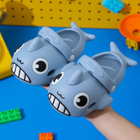 Shark Fish Kids Home Party Slip-on Clogs Sandals Slide On for Boys and Girls from 1 to 8 Years