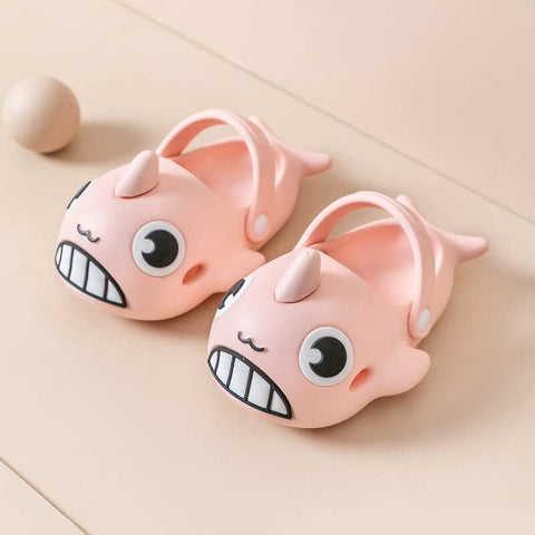 Shark Fish Kids Home Party Slip-on Clogs Sandals Slide On for Boys and Girls from 1 to 8 Years