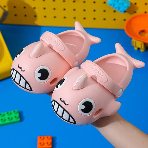 Shark Fish Kids Home Party Slip-on Clogs Sandals Slide On for Boys and Girls from 1 to 8 Years