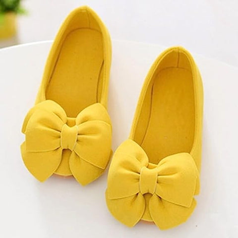 Girl's Party Soft Velvet with Big Bow Ballerina Belly Sandal Shoes Footwear for Infant Toddler Young Girls