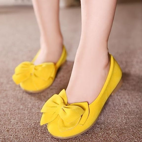 Girl's Party Soft Velvet with Big Bow Ballerina Belly Sandal Shoes Footwear for Infant Toddler Young Girls