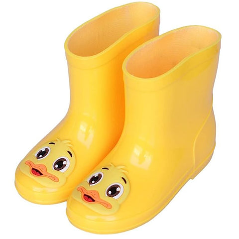 Yellow Duck Kid’s Waterproof Anti-Skid Rain Boots Rain Shoes Rain Wear Gear for Young Lil Toddler Tween Boys and Girls