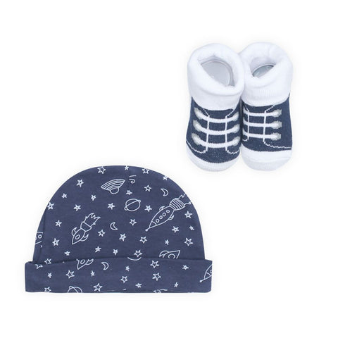 Blue Newborn Baby Boy Girl Gift Set 4Piece Layette Set