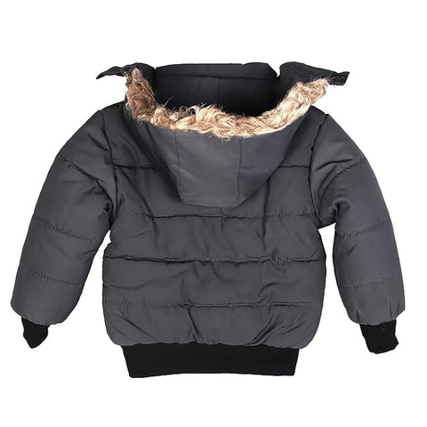 Kid's Detachable Hooded Winter Jacket for Little Boys