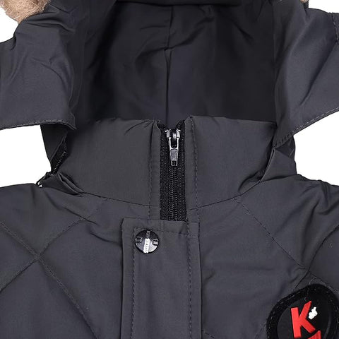 Kid's Detachable Hooded Winter Jacket for Little Boys
