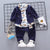 Kids Floral Print Boys Blazer Jacket attached Shirt and Pant Party Clothing Set for Boys