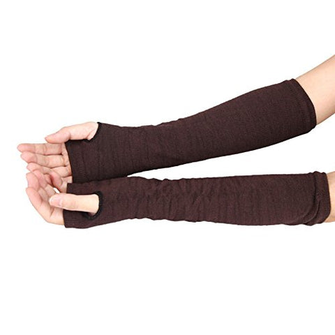 Knitted Woollen LongThermal Winter Warm Fingerless Gloves Mittens Hand Warmer Gloves