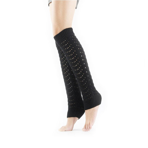 Hollow Cloaks Woolen Thermal Warm Long Footless Socks Leg Warmer for Women