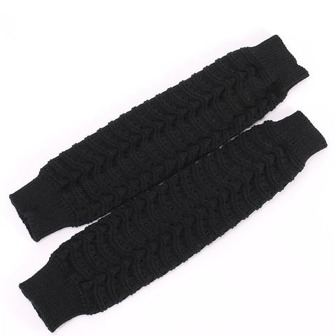 Hollow Cloaks Woolen Thermal Warm Long Footless Socks Leg Warmer for Women