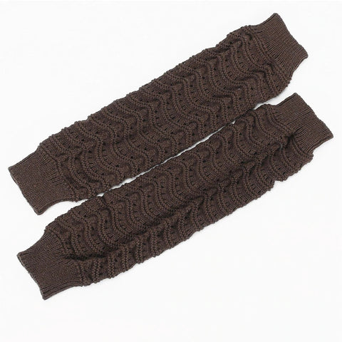 Hollow Cloaks Woolen Thermal Warm Long Footless Socks Leg Warmer for Women