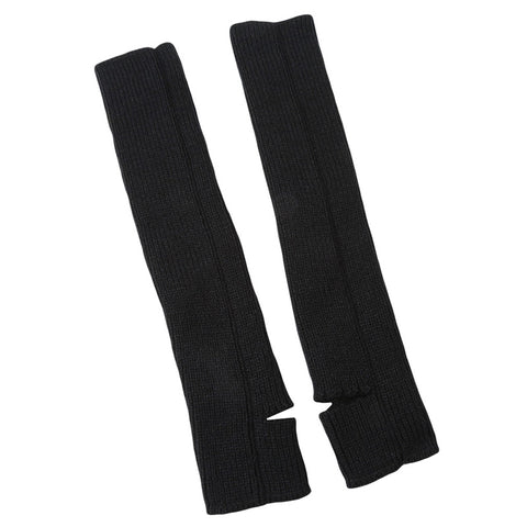 Open Heel Winter Warm Woolen Thermal Long Knee High Leg Warmer Socks for Women