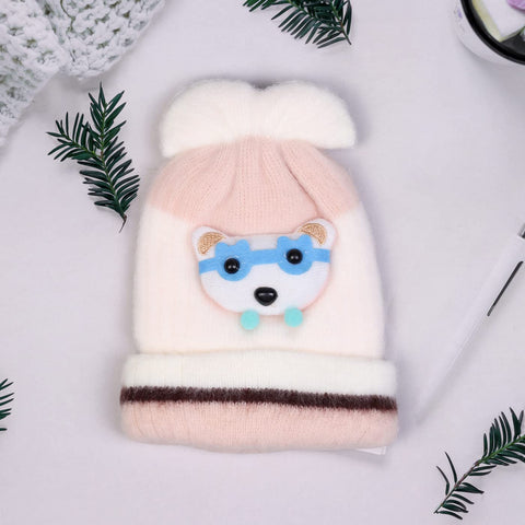 Soft Warm Bear Cartoon Winter Cap Beanie Topi Winter Accessories for Newborn Infant Toddler Baby Boys and Girls Kids