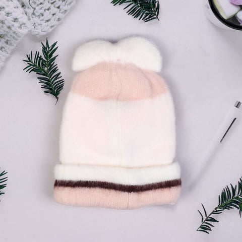 Soft Warm Bear Cartoon Winter Cap Beanie Topi Winter Accessories for Newborn Infant Toddler Baby Boys and Girls Kids