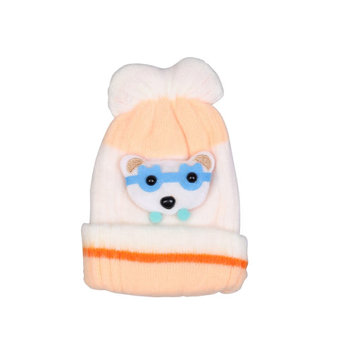 Soft Warm Bear Cartoon Winter Cap Beanie Topi Winter Accessories for Newborn Infant Toddler Baby Boys and Girls Kids