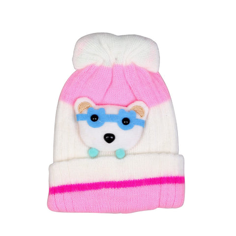 Soft Warm Bear Cartoon Winter Cap Beanie Topi Winter Accessories for Newborn Infant Toddler Baby Boys and Girls Kids