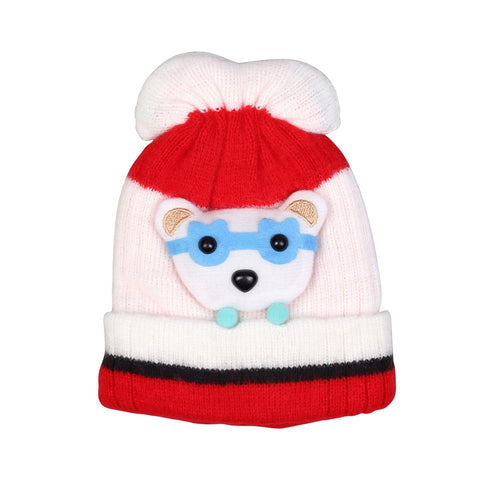 Soft Warm Bear Cartoon Winter Cap Beanie Topi Winter Accessories for Newborn Infant Toddler Baby Boys and Girls Kids