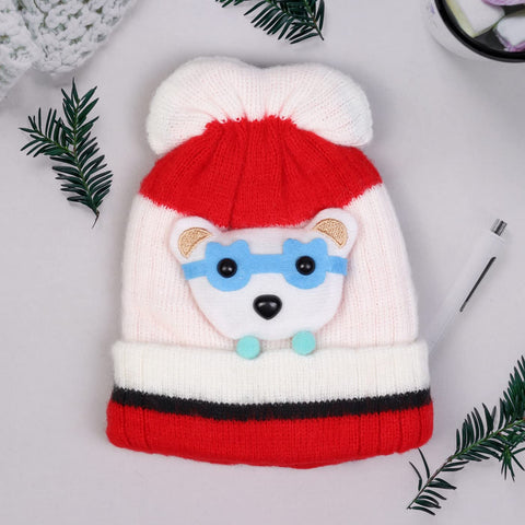 Soft Warm Bear Cartoon Winter Cap Beanie Topi Winter Accessories for Newborn Infant Toddler Baby Boys and Girls Kids