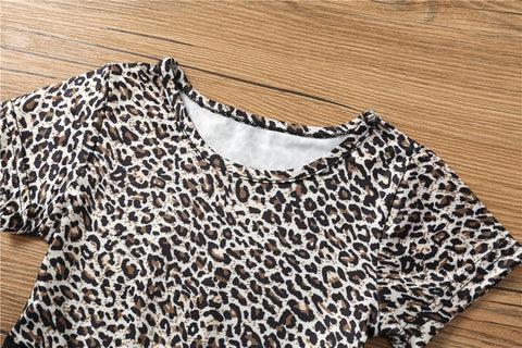 Animal Print Black Skater Party wear Trendy Dress Frock for Girls