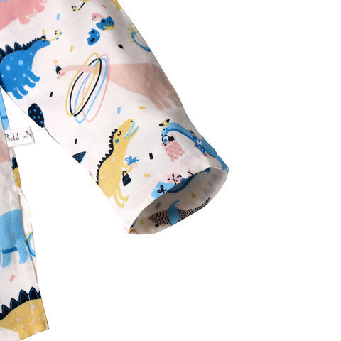 Cotton Full Sleeve Dinosaur Print Rawrsome Ethnic wear Dhoti Kurta Set for Infant Toddler Little Boys
