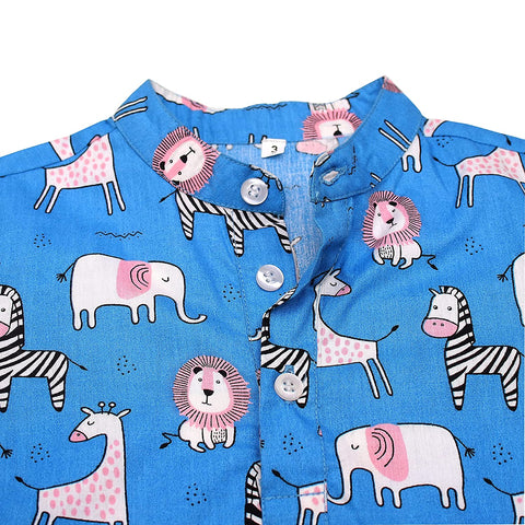 Cotton Cartoon Print Ethnic wear Kurta Pyjama Set for Kids