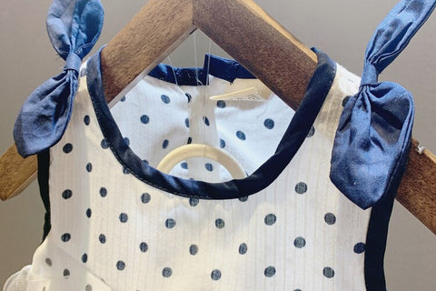 Polka Dot Print Sleeveless Flared Top and Shorts Clothing Set for Infant Toddler Baby Girl