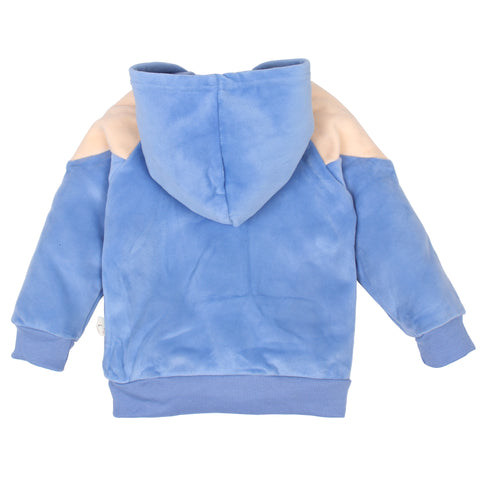 Cute Hamster Warm Micro Fleece Full Sleeve Pullover Sweatshirt Hoodie Tshirt and Lower / Jogger Pant Winter Clothing Set for Kids