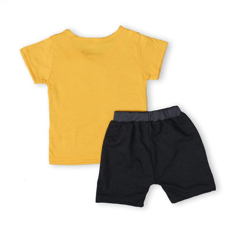 Graph Check T-shirt with Attached Waistcoat Bow tie and Shorts Little Gentleman Clothing Set for Boys