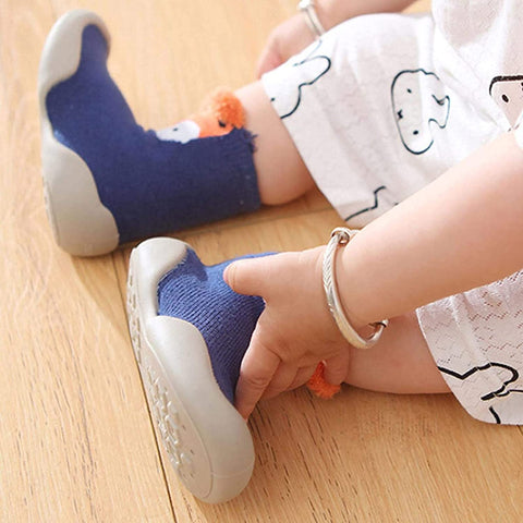 Blue Fox Kid's Anti Skid Non Slip First Walking Sock Shoes Sneakers for Baby Boys & Girls