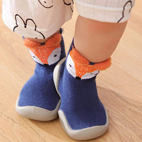 Blue Fox Kid's Anti Skid Non Slip First Walking Sock Shoes Sneakers for Baby Boys & Girls
