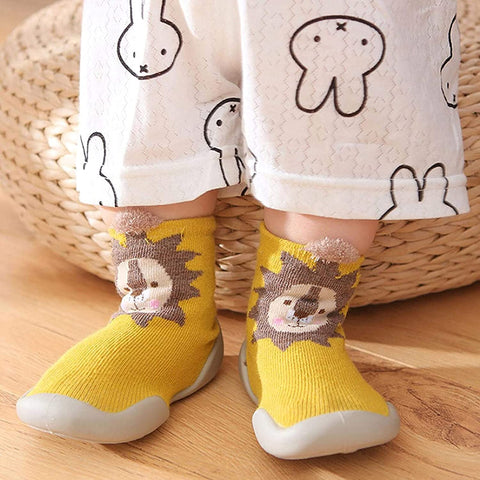 Yellow Lion Kid's Anti Skid Non Slip First Walking Sock Shoes Sneakers for Baby Boys & Girls