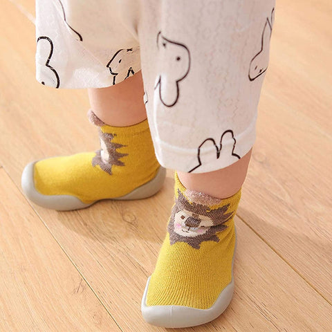 Yellow Lion Kid's Anti Skid Non Slip First Walking Sock Shoes Sneakers for Baby Boys & Girls