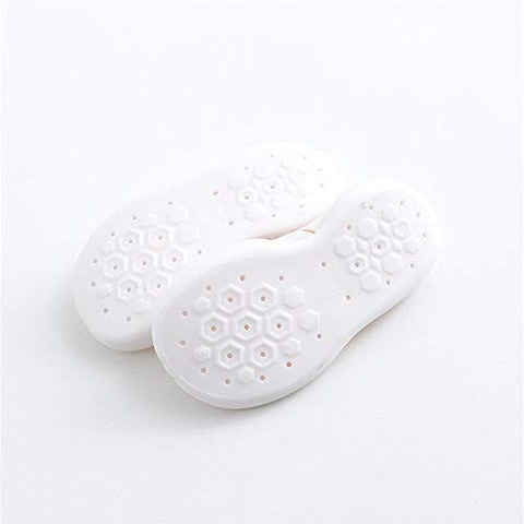 Leopard Print White Anti Skid Non Slip First Walking Sock Shoes Slip on Sneakers for Boys & Girls