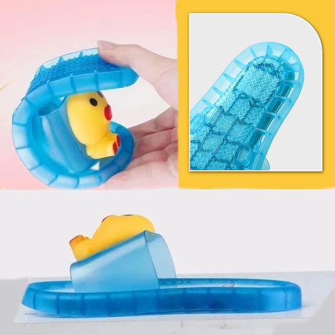 Blue Duck LED Light up Cartoon Flip Flop Slipper Slider Sandal for Toddler Little Girls Kids