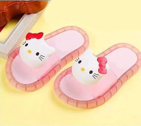 Cute Kitty Pink LED Light up Cartoon Flip Flop Slipper Slider Sandal for Toddler Little Girls Kids