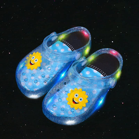LED Light Up Cartoon Slip on Clogs Sandal Slipper Shoes for Toddler Boys & Girls