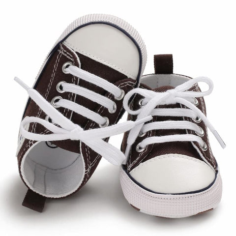 Black Lace Up Formal Canvas Camo Sneaker Shoes for Newborn Infant Toddler Baby Boys & Girls