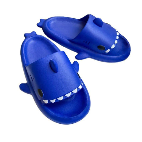 Blue Shark Cool Cartoon Flip Flop Slippers Sandal Beach Footwear for Baby Boy Girl Kids