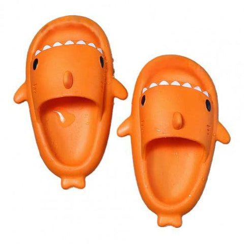 Orange Shark Cool Cartoon Flip Flop Slippers Sandal Beach Footwear for Baby Boy Girl Kids