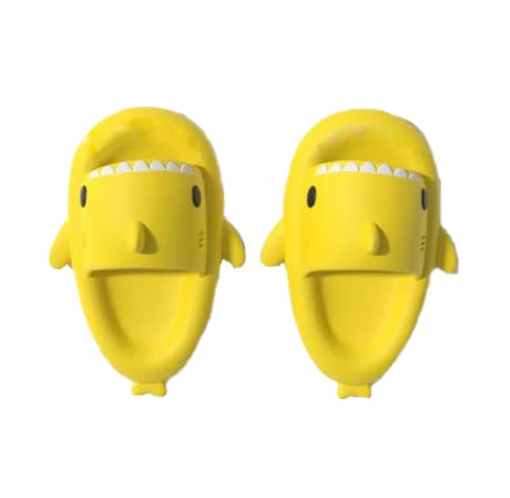 Yellow Shark Cool Cartoon Flip Flop Slippers Sandal Beach Footwear for Baby Boy Girl Kids